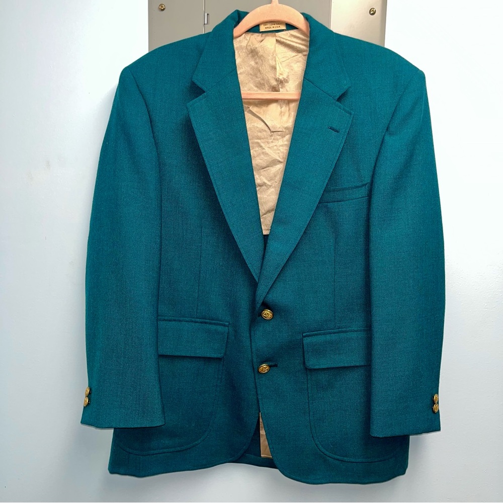 Vintage Andhurst Peacock Blue Blazer